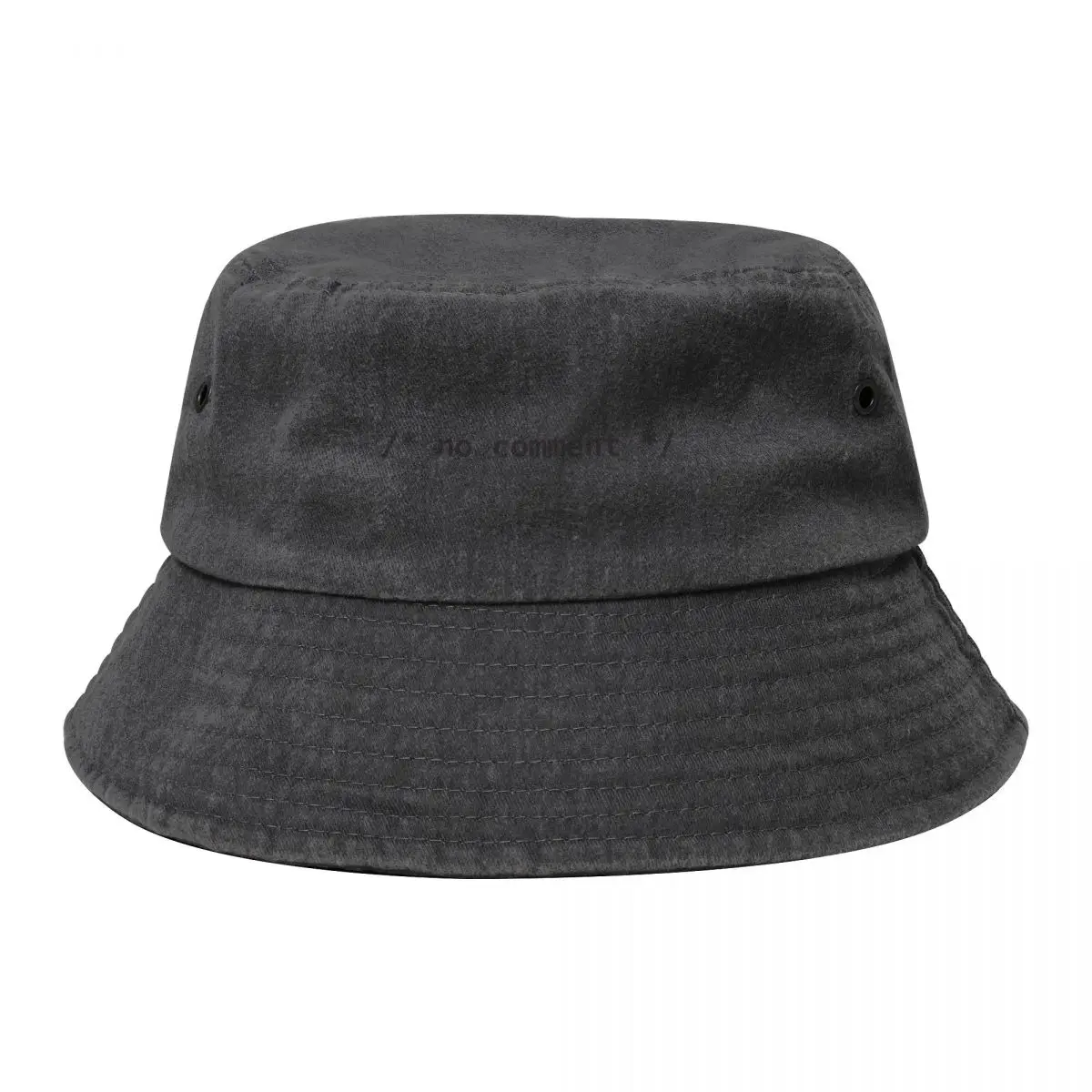 

No Comment (Black) Bucket Hat Wild Ball Hat Kids Hat fashionable Snap Back Hats Woman Men's