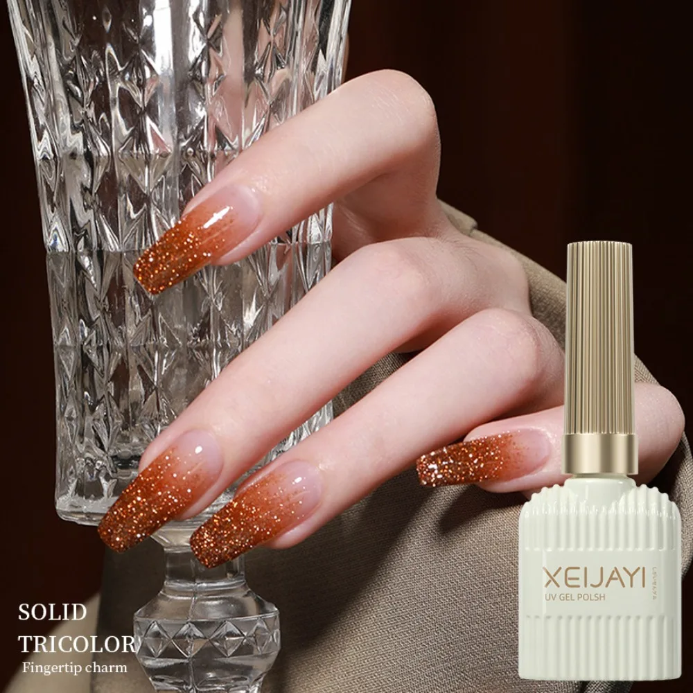 Xeijayi 15Ml Retro Gebroken Diamant Gel Nagellak Gellak Met Sparkles Uv Weken Semi-Permanente Nagellak Manicure Producten