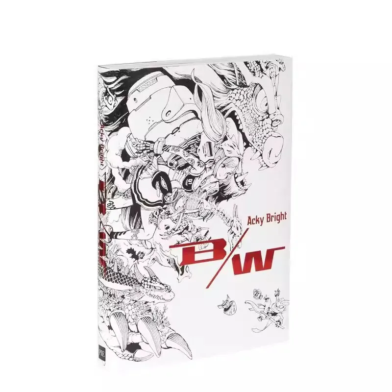 Acky Bright Art Book Artwork B/W Original Illustration Collection Manga Anime Comic Cyberpunk Beauty Line Art Sketch