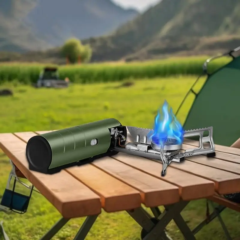 

Camping Stove 2600W Foldable Metal Burner Stove 3 Gears Adjustable Camp Travel Stove With Storage Handbag For Outdoor Cooking