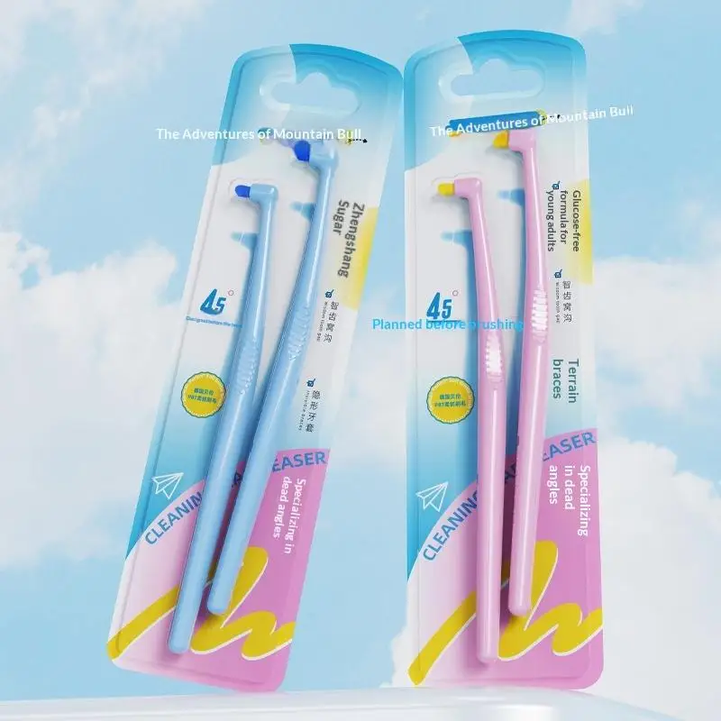 

1/2Pcs Interdental Brush Single-tuft Toothbrush, Small Head Brush for Wisdom Teeth, Braces & Hard-to-Reach Areas