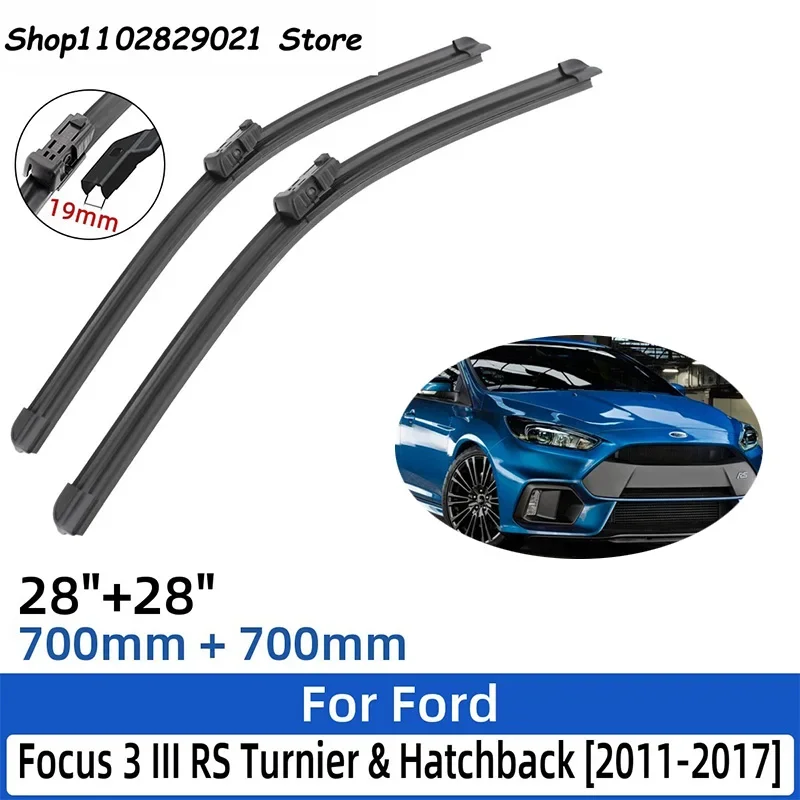 

For Ford Focus 3 III RS Turnier & Hatchback 2011-2017 28"+28"Front Rear Wiper Blades Windshield Windscreen Window