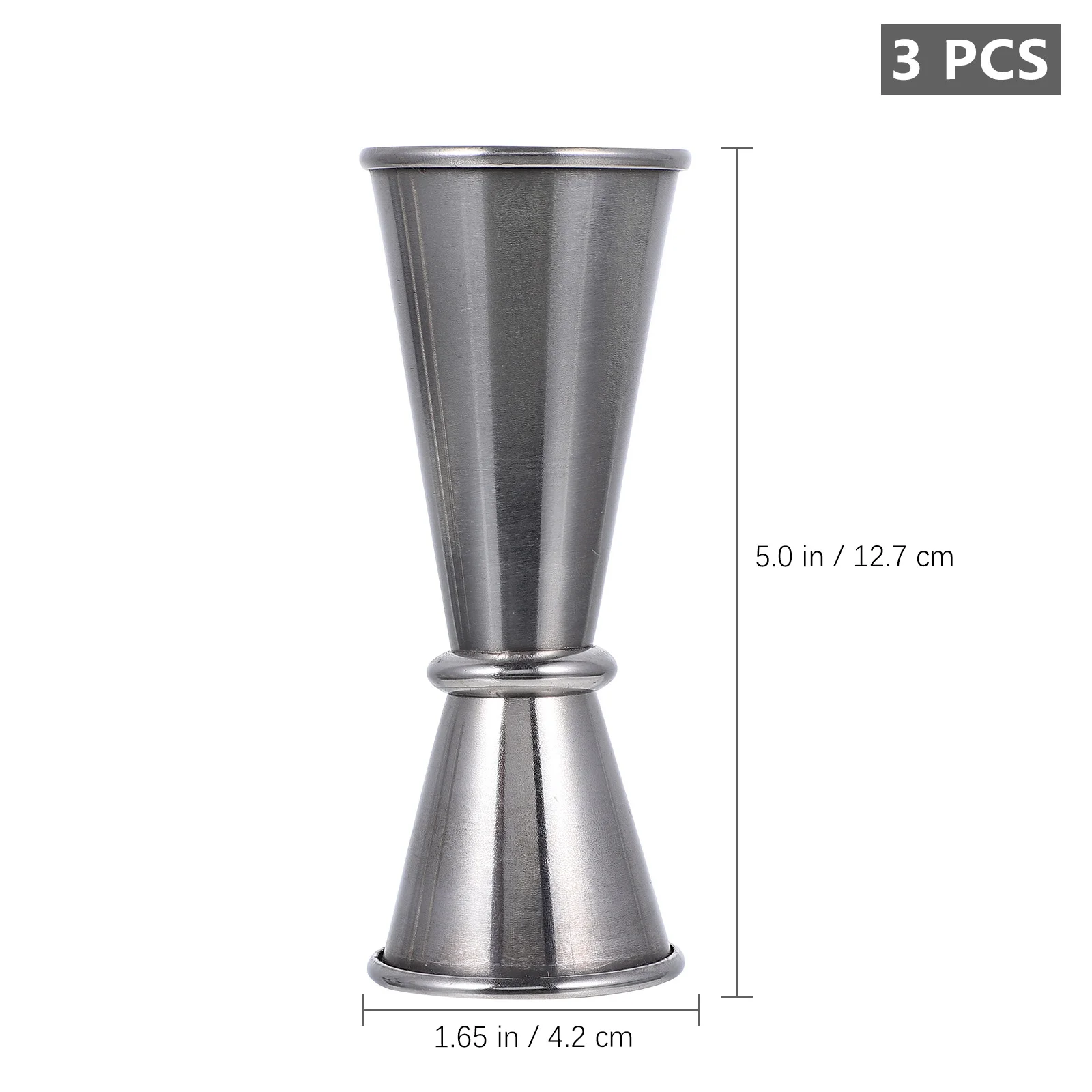 

3Pcs Stainless Steel Double End Jigger 30 65ml Antirust Safe Design Bartending Measuring Cup Home Bar Essential Tool