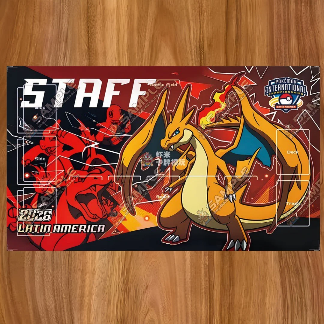 

37style PTCG Charizard Playmat 600X350mm Trainer Leon Lucario 2mmStitched Edge Single Rubber Trading Card Pad Mouse Pad Toy Gift