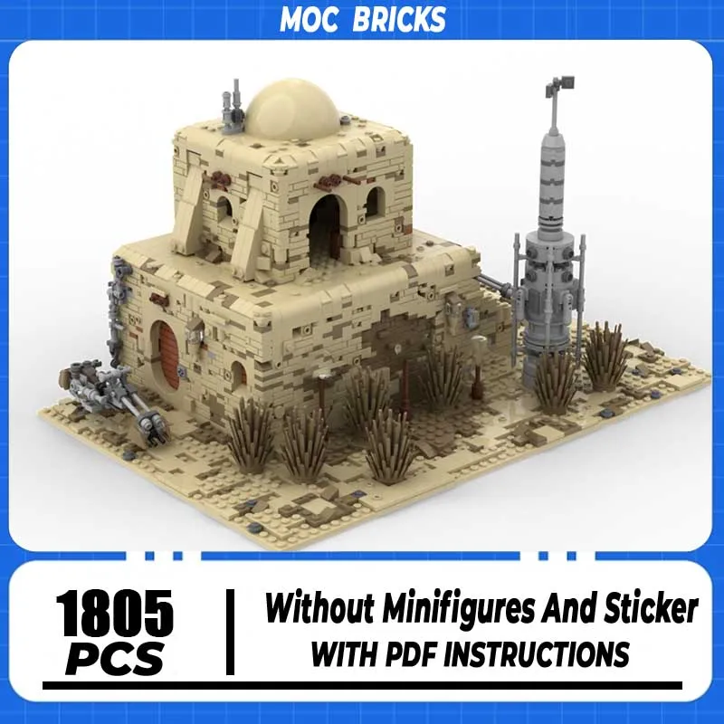 Popular estrella película Moc edificio Tatooine casa modelo ladrillos tecnología escena famosa modelo bloques juguete DIY montaje conjunto regalos