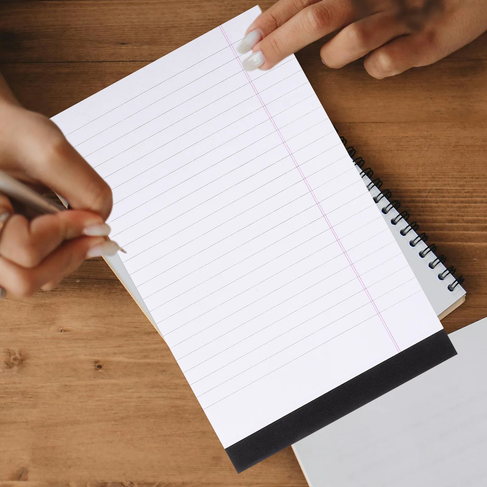 

8pcs A5 Notepads Legal Pads Writing Pad Paper Wide Ruled Lined Notebooks Tearable School Memo Pads Mini Legal Pad