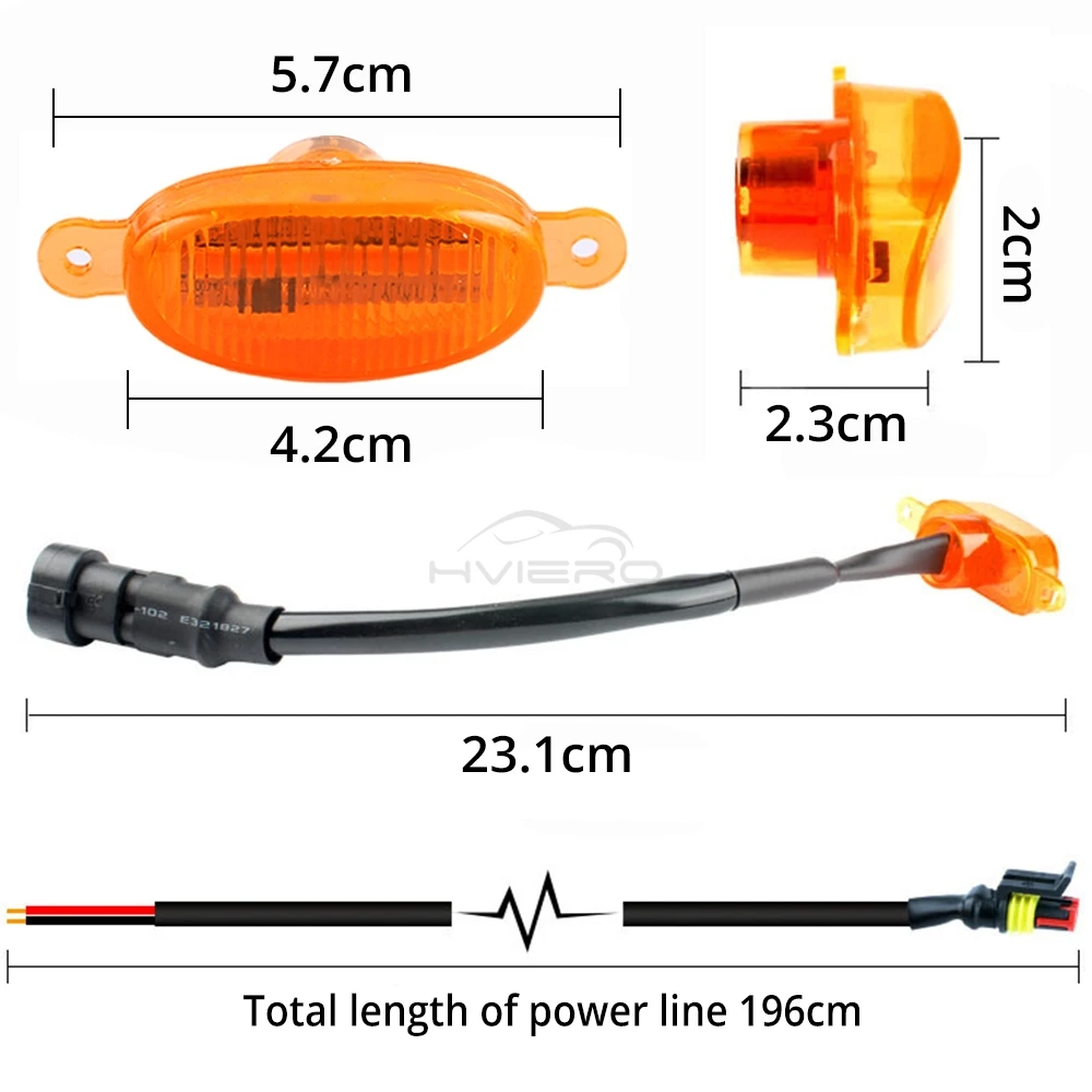 4X سيارة مصبغة ضوء أصفر ضوء النهار تشغيل ضوء LED الزخرفية تحذير ضوء شاحنة صغيرة ضوء الضباب 12 فولت التحكم رابتور