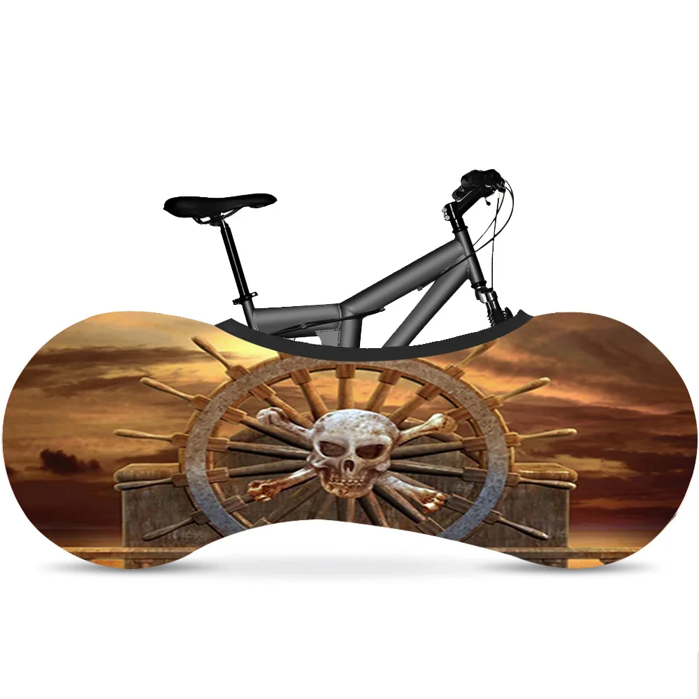 Pirate Sea Overlord Bike Cover Indoor Road Bike Wheel Cover Dustproof Storage Bag High Elastic Fabric Bicycle Protective Cover