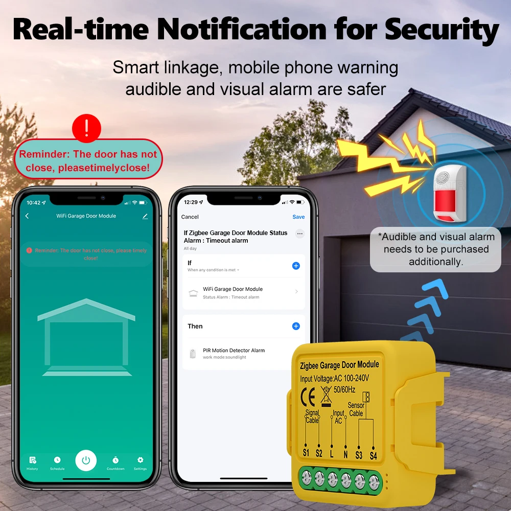 Imagem -04 - Zigbee-tuya Interruptor Inteligente Módulo de Controle da Porta da Garagem Abridor Controlador de Voz Trabalhar com Alexa Google Home Assistant Smart Life App