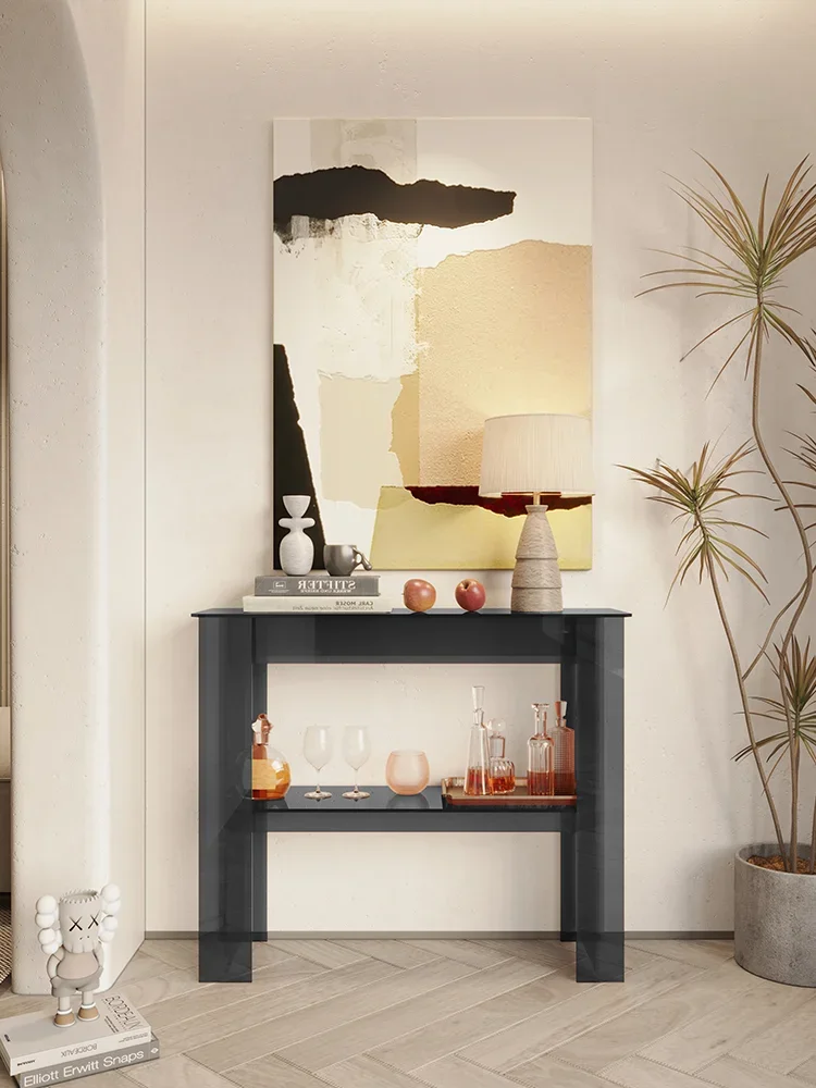 Entry entrance table Creative living room Acrylic shelf Modern simple ultra-narrow transparent entrance table