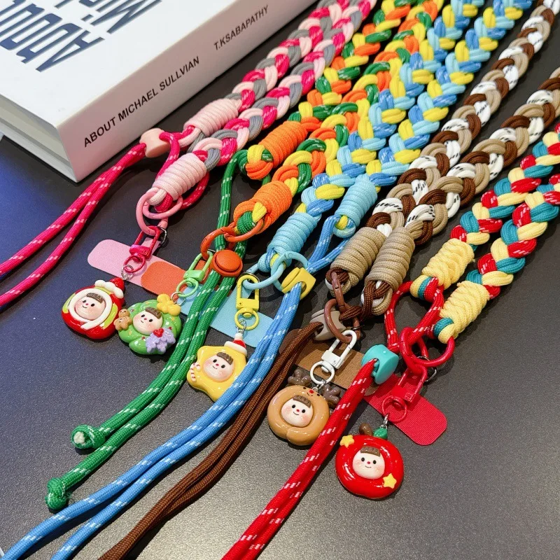 

Ремешок для мобильного телефона, длинный через плечо с регулируемой спинкой и толстым ремешком, тканый вручную контрастный, прочный для путешествий на открытом воздухе