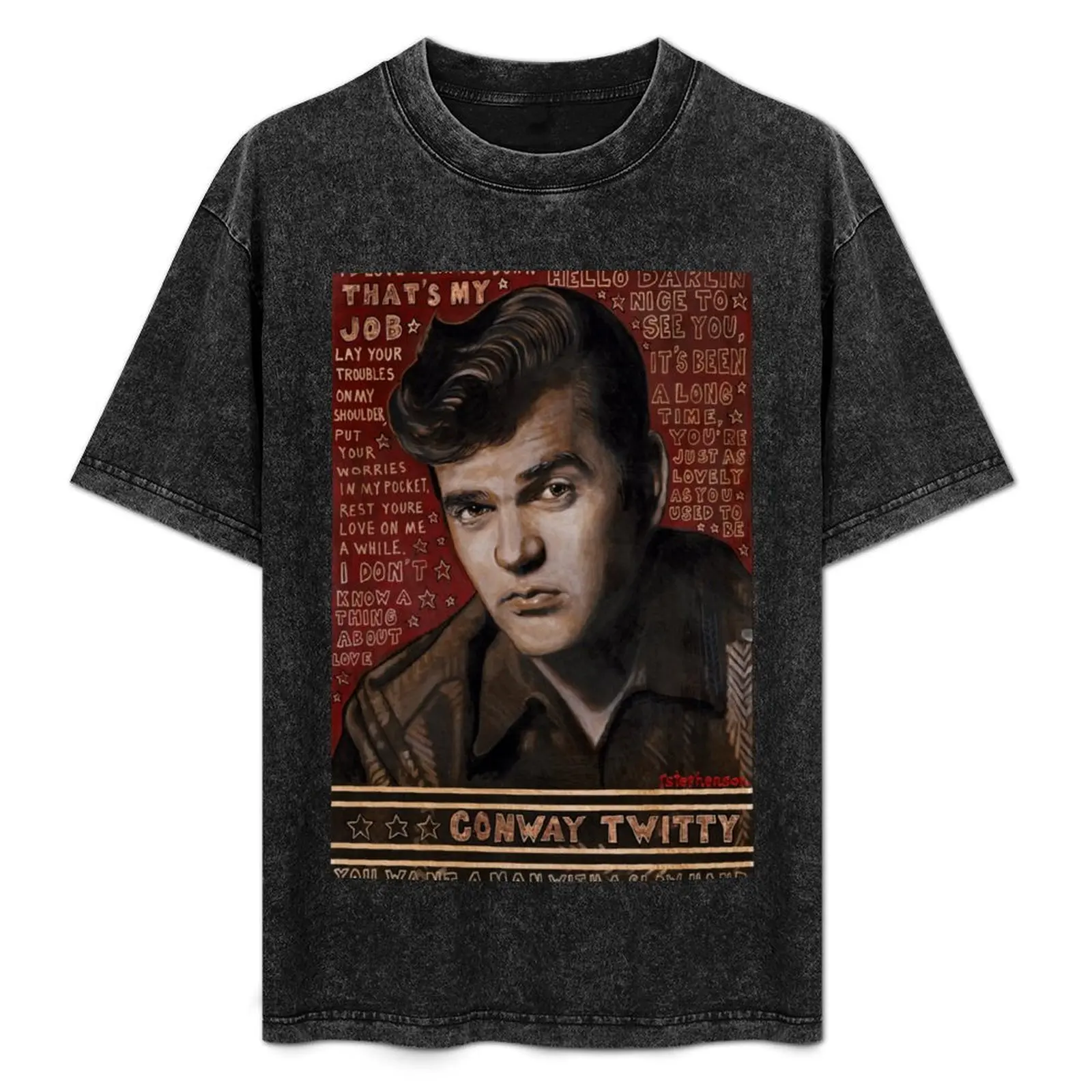 

Conway Twitty T-Shirt Casual Loose Fit Short Sleeve T-Shirt