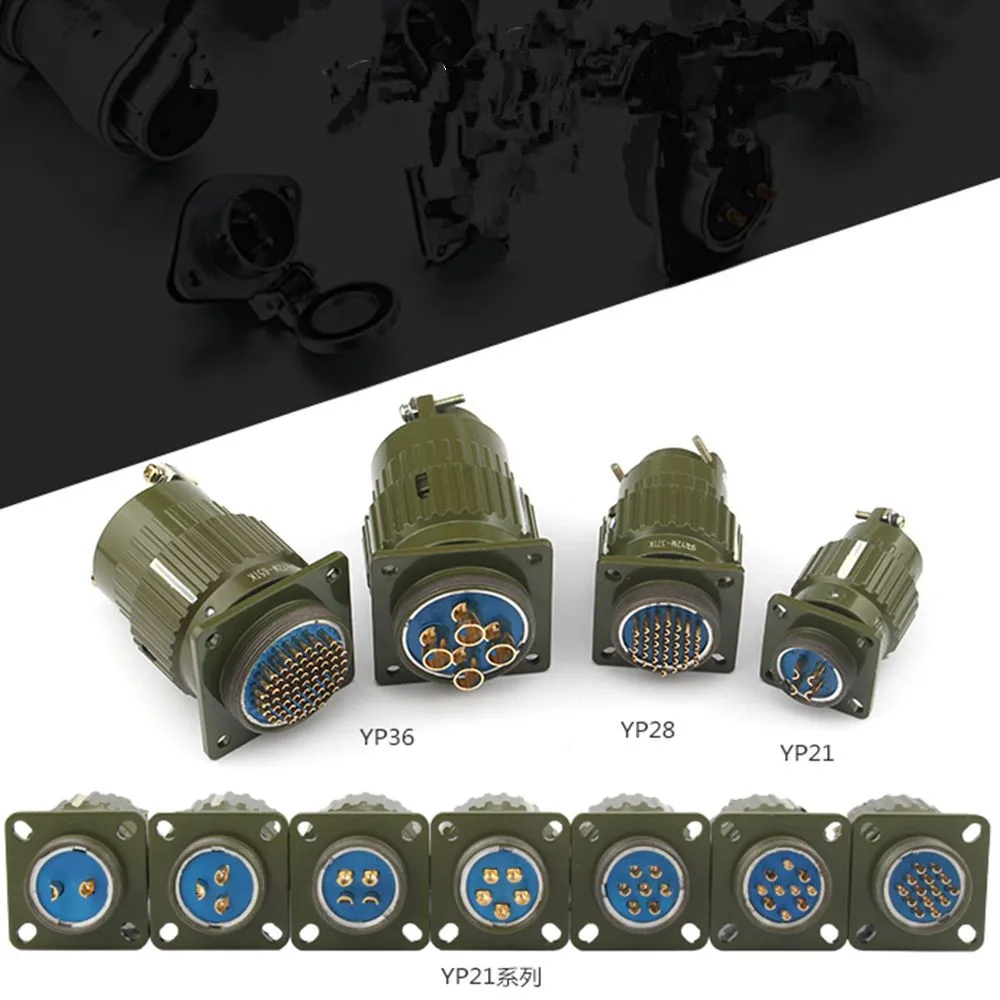 

1PC Y2M series 21mm Y21M fast buckle Aviation cable connector plug male & female 2p 3p 4p 5p 7p 10p 14p 16p Army green