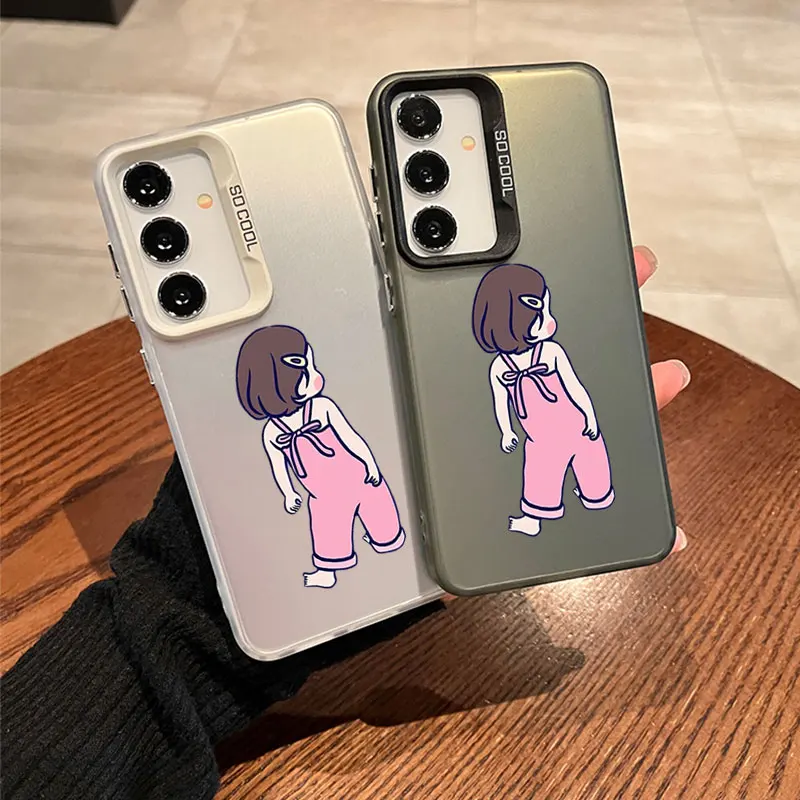 For Samsung Galaxy Note 20 9 S 10 20 21 22 23 24 Plus Ultra A04 03 05 10S 4G PRO Colorful Soft Phone Case Twisted buttocks girl