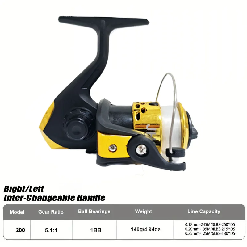 Rooblinos بكرات الصيد الدوارة 5.2:1 عجلة البلاستيك الغزل بكرة الصيد إغراء عجلة سفينة الطعم الصب تحلق #3