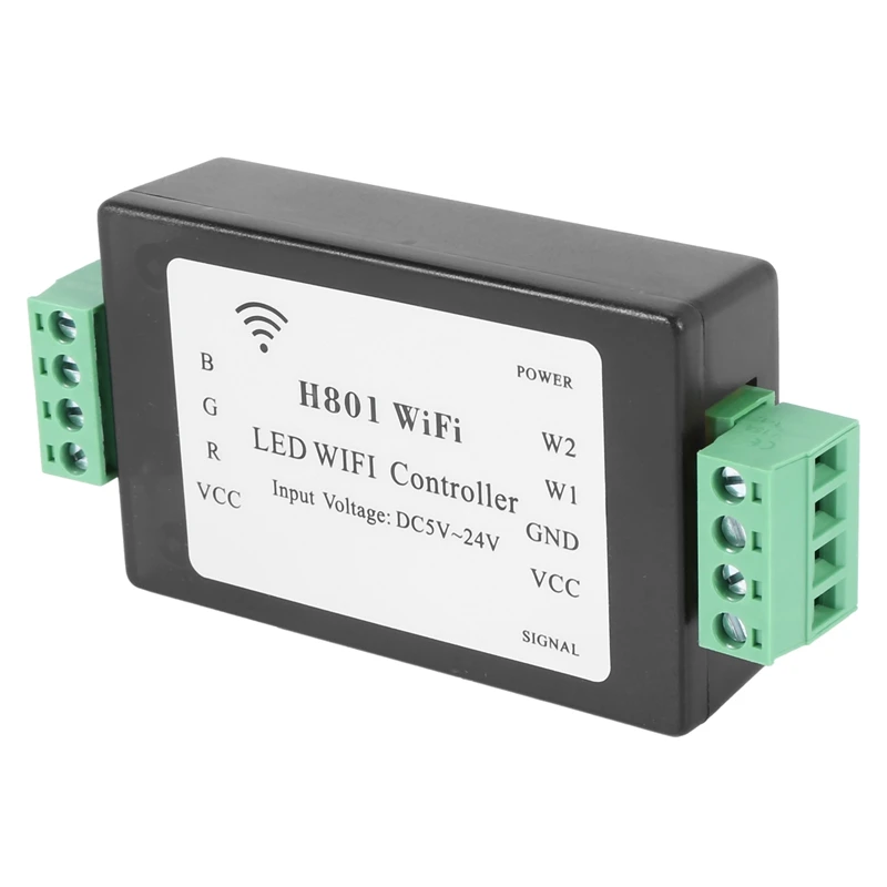 H801 RGBW LED WIFI Controller LED RGB Controller DC5-24V Input for 5050 2835 3528 SMD LED Strip Light Tape Ribbon-A56M