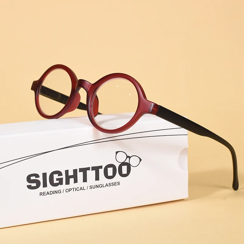 Round Reading Glasses Spring Hinge Readers Men Women Glasses for Reading+150+250+350