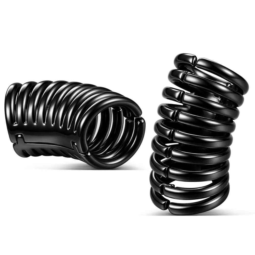 Giga 1/2 Stück 10mm 16mm Stapelringe Lobe Cuff Ohrdehner Plugs Tunnel Stretcher Ohrring Clip-on Knorpelpiercing Körperschmuck