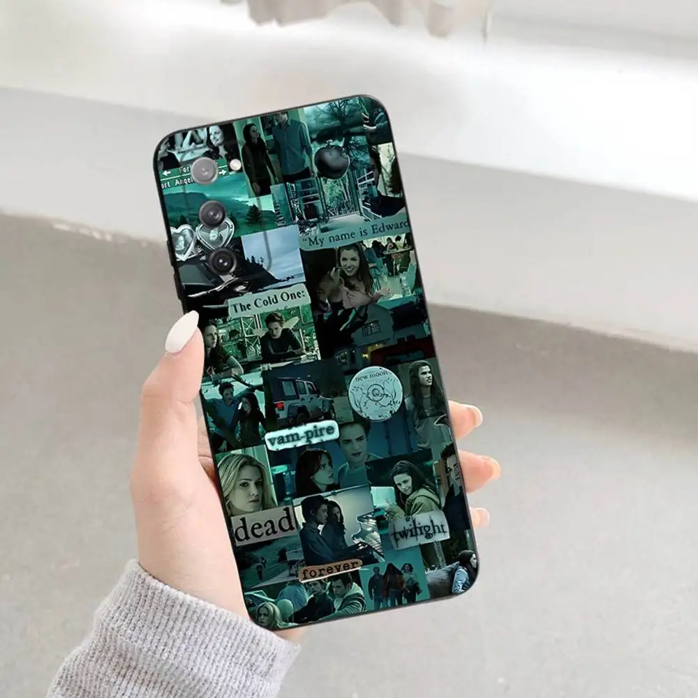 حافظة هاتف T-Twilight TV S-Series لهاتف سامسونج S 25,24,23,22,30,21,10,9,Ultra,Plus,Lite,FE,4,5G حافظة سوداء ناعمة #4