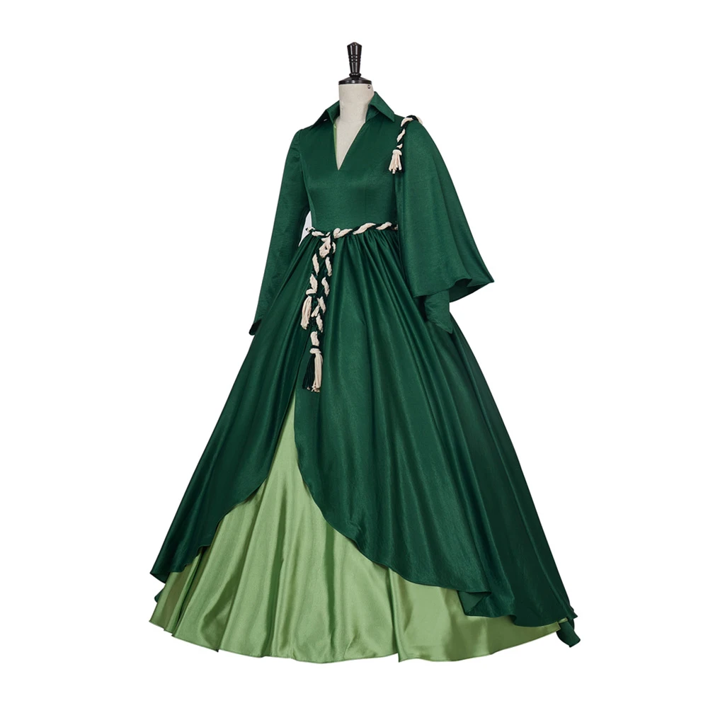 Gone With the Wind Cosplay Scarlett O'hara Green Dress Tudor Civil War Southern Belle Ball Gown Musical Stage Performance