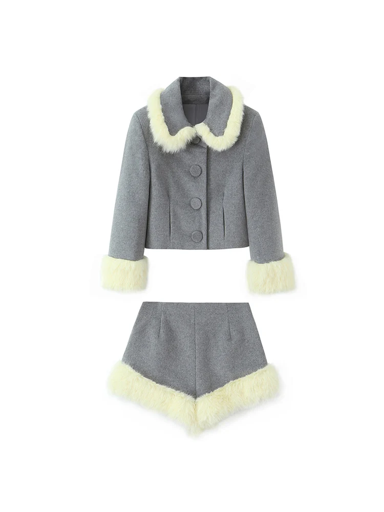 

Европейский и американский стиль, осенне-зимняя новая модная тенденция, женская одежда, куртка с лацканами из искусственного меха, пальто со средней талией