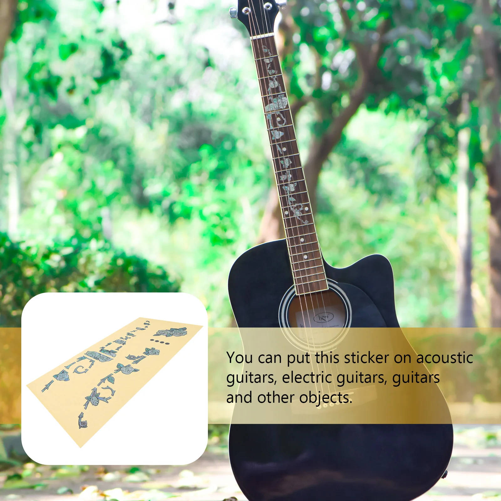 

Guitar Sticker 1 Piece Self-Adhesive Electric Guitar Guard Patch Decorative Accessory for Instrument Protection Upgrade