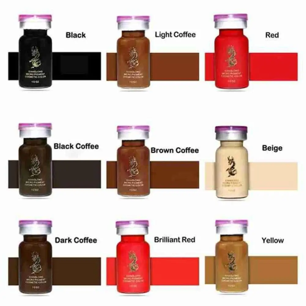 Emulsionen Semi Permanent Augenbraue Tinte Lippen Auge Linie Microblading Werkzeug Pigment Tattoo Farbe Liefert Schönheit D6B4