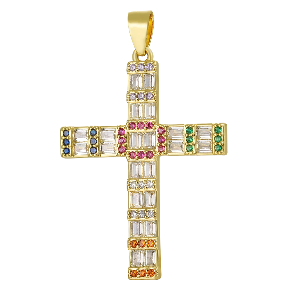 Juya 18K echt vergoldet kreative christliche Kreuz Charms für handgemachte Talisman Gebet religiöse Anhänger Schmuckherstellung – Detail 5