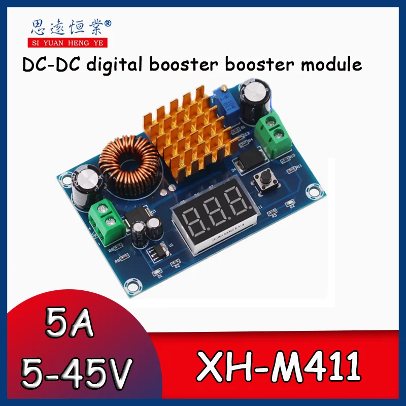 1PCS XH-M411 DC-DC Digital booster module High-power booster 5-45V Output 5A