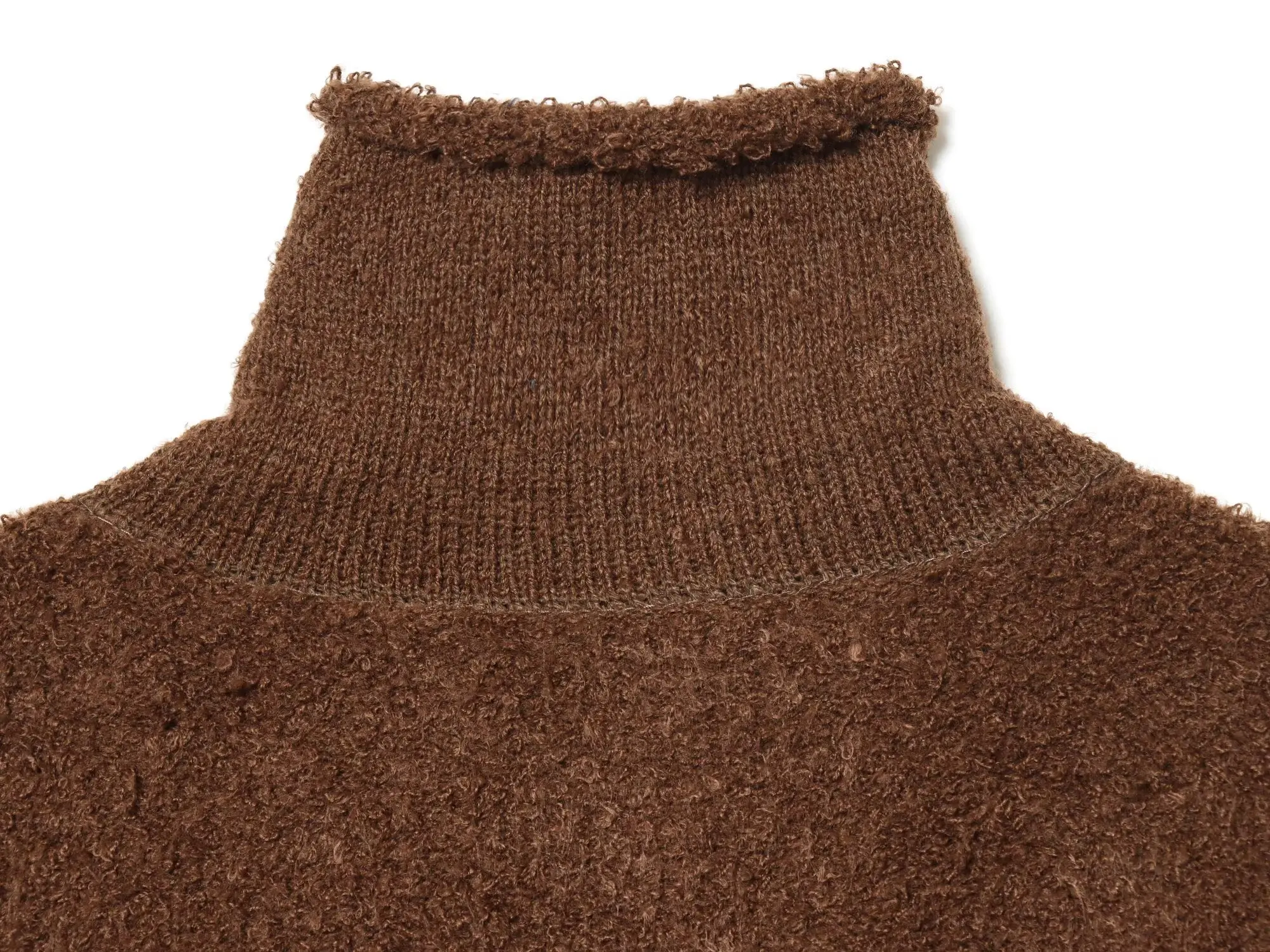 KONDALA Vintage Gestrickte Jacke Frauen Casual Stehkragen Zipper Jacke 2025, Herbst Winter Trendy Mode Weibliche Bomber Jacke