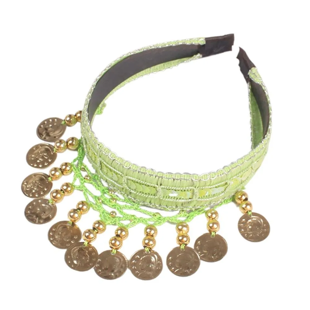 

Ethnic Style Sequin Head Chain Head Accessories Bohemian Belly Dance Hairband Jewelry Indian Dance Head Hoop Costumes