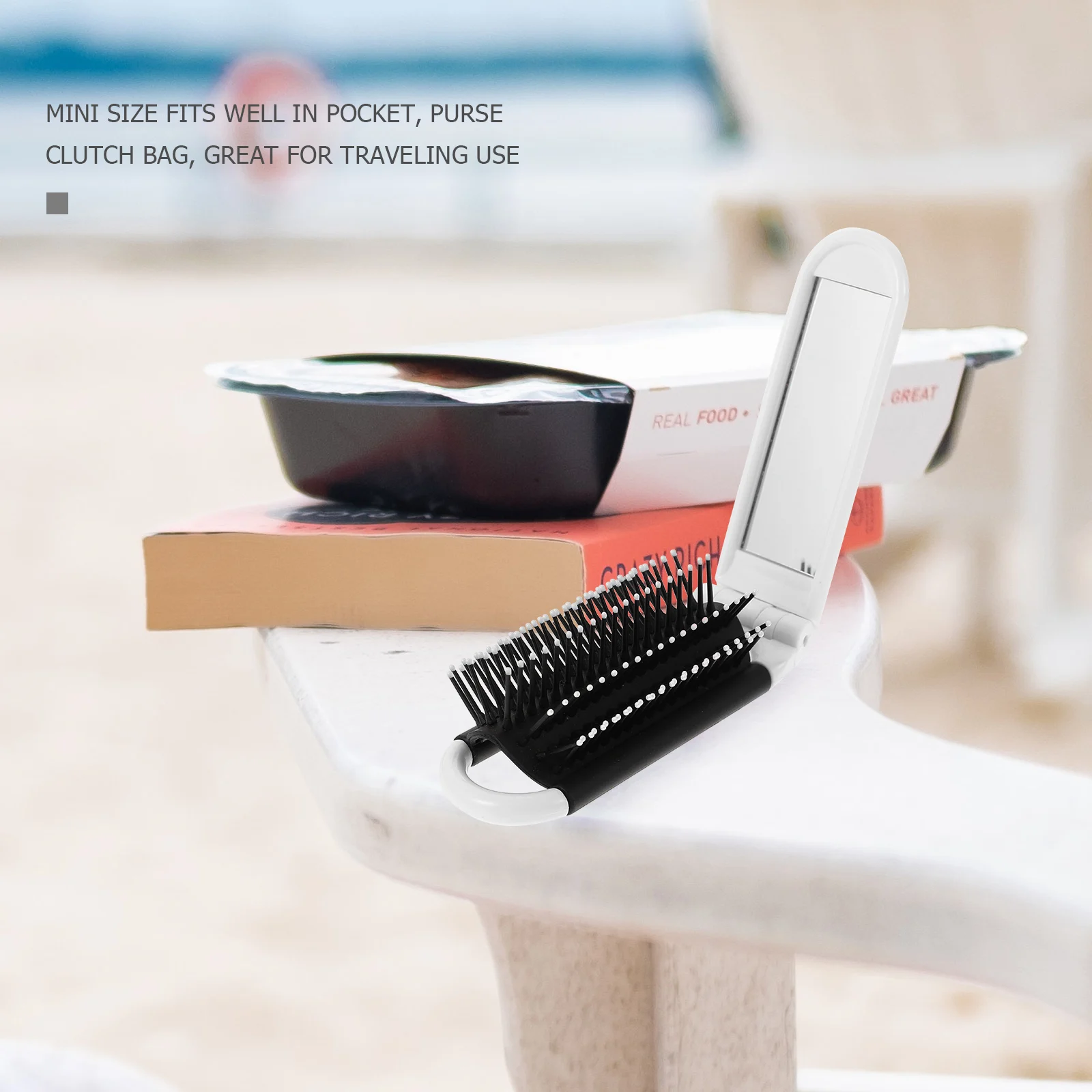 

5 Pcs Portable Folding Comb Detangling Hair Pocket Mirror Travel Compact Pp with