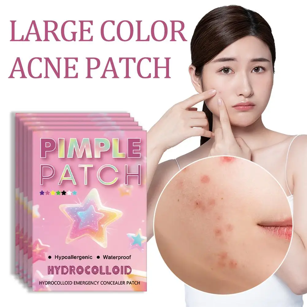 Colorful Hydrocolloid Pimple Patches For Covering Zits Blemishes Spots, Assorted Sizes Acne Pimple Patches Stickers-1400 Counts