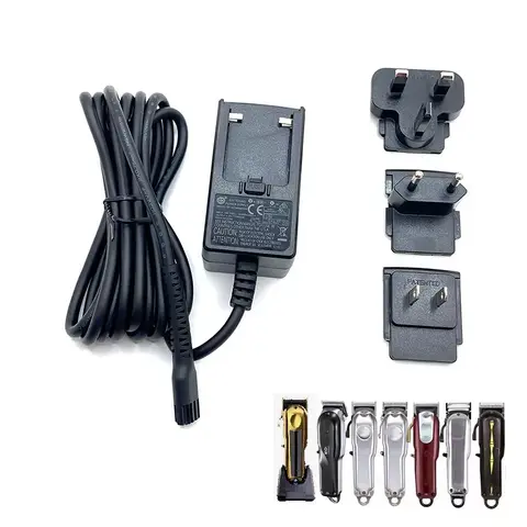 Carregador UE, Reino Unido, EUA adequado para adaptador de máquina de cortar cabelo WAHL modelo 8148,8591,8504,1919