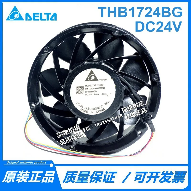 

Delta Electronics THB1724BG CG44 DC 24V 8.40A 172x172x51mm 4-Wire Server Cooling Fan