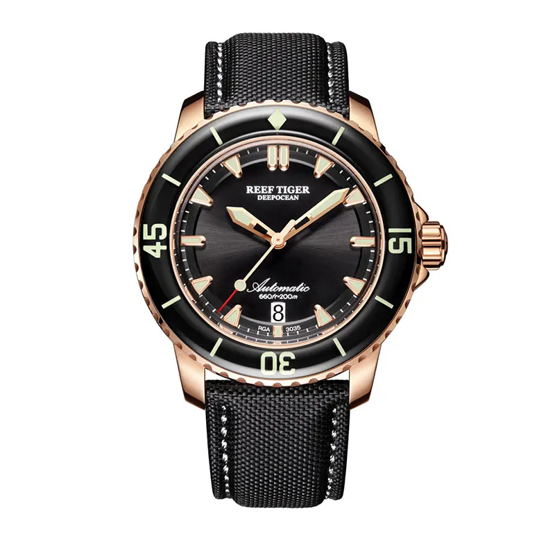 

Diving Men's Automatic Mechanical 200m Waterproof Wristwatch Reef Tiger Luminous Calendar Sapphire Military Sports Watch Reloj