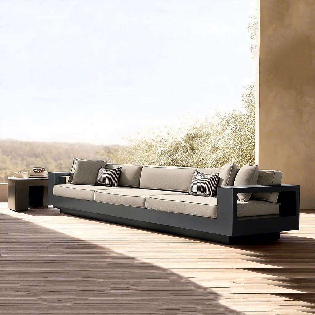 Newest Design Luxury Waterproof Modern Garden Furniture Set Aluminum Patio Couch Outdoor Sofa Set
