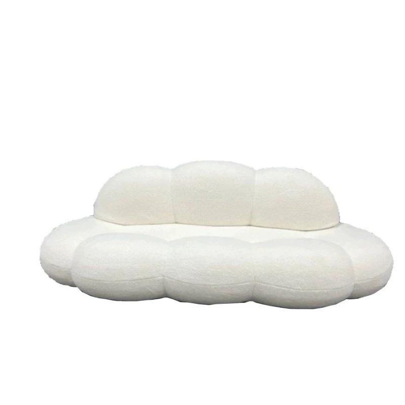 Nordisches minimalistisches modernes Designer-Sofa aus Samt, italienisches, unregelmäßig geformtes, trendiges Empfangssofa für kleine Wohnungen