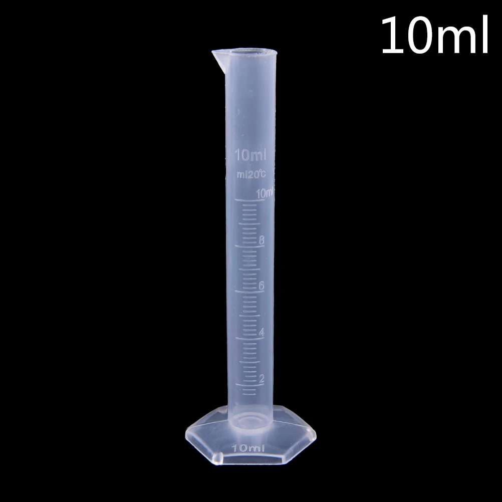 10ml Plastic Graduated Cylinder With Scale Measuring Chemical Laboratory Supplies