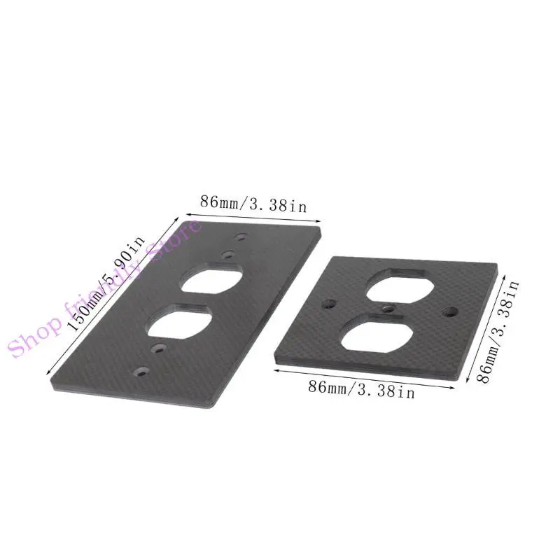 594A ألياف الكربون الحديثة الأمريكية القياسية جدار المقبس الجدار غطاء الطاقة المخرج للمنزل والمكتب #6