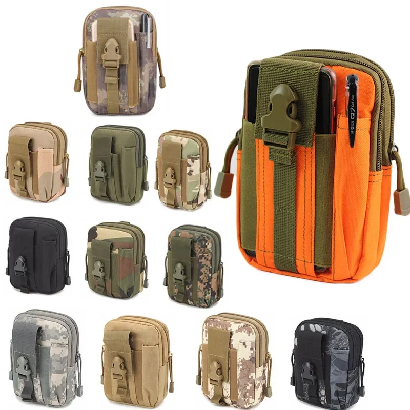 Tactical Molle Bag Sports Belt Waist Small Pocket Hiking Climbing Hunting shooting Pouch Pack Mobile Phone Wallet Outdoor Bag