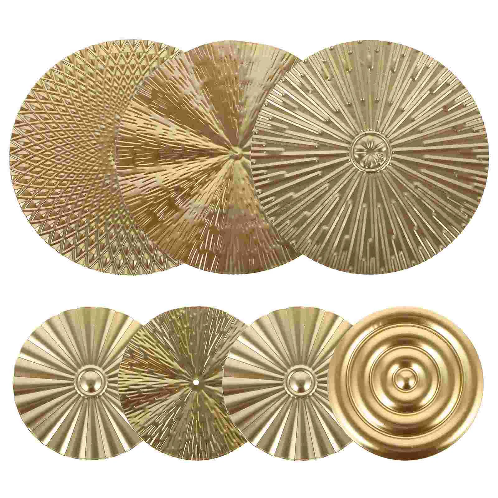 Gold Wall Hanging Accent Decor Circular Metal Home Light Circle Wall for Living Room Hallway Bedroom