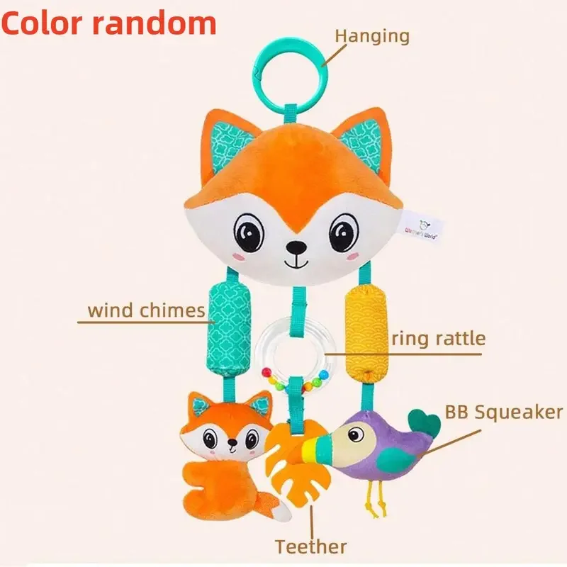 Culla appesa sonagli giocattoli giocattoli per bambini cartone animato animale spirale giocattolo appeso con campanello che suona passeggino auto giocattoli per neonato neonato