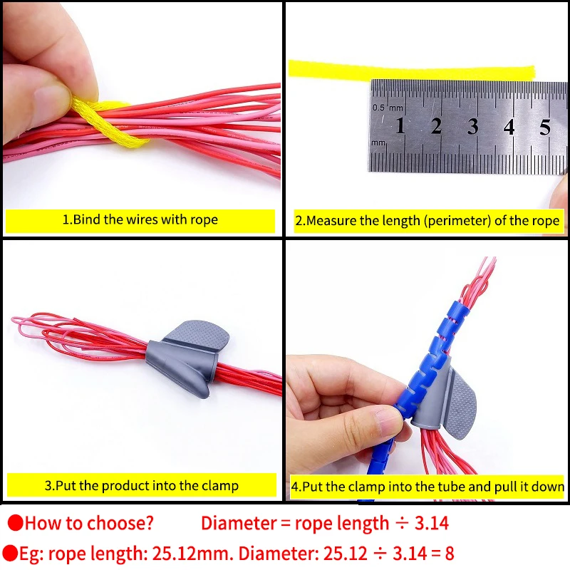 1/5/10 Meter 8/12/16/22/28/32/42mm Line Flexible Spiral Cable Organizer Storage Pipe Cord Protector Management Cable PE Tube