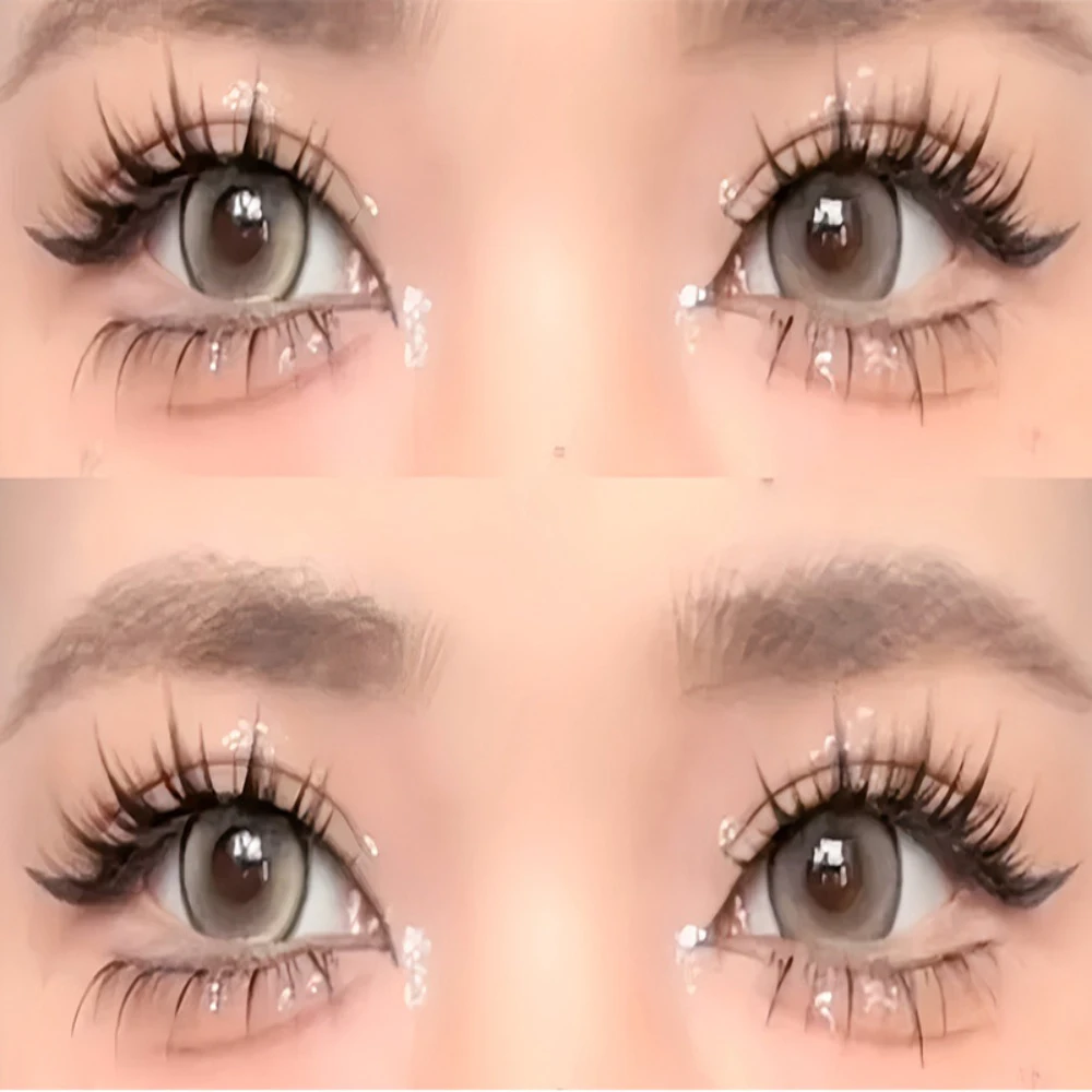 Practical 5 Pair False Eyelashes Strip Wispy Fake Lashes Natural Spiky Wispy Thick Eye Lash for Daily Use Wedding Vacation Gift