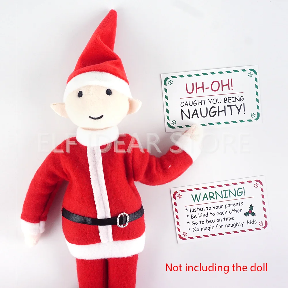 Christmas Fun Holiday Decoration for Kids Elf Naughty List Warning Sign Perfect for Festive Display