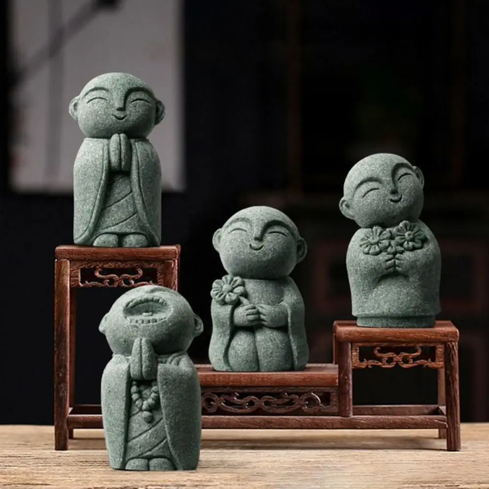Multi-style Miniature Buddha Statue Exquisite Cute Little Monks Figurine Handmade Zen Garden Ornament Aquarium Decor
