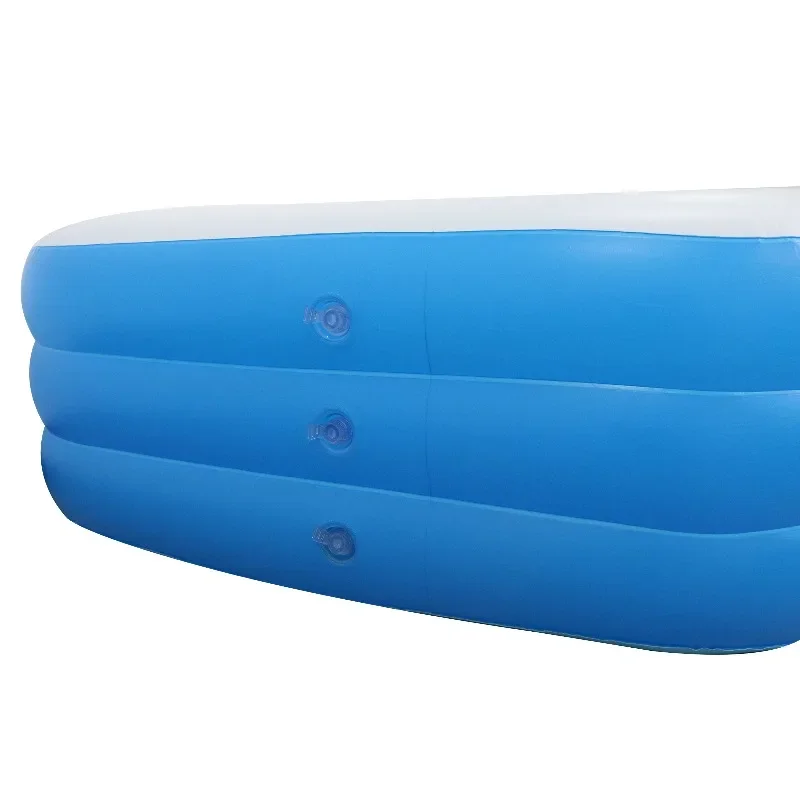 

Inflatable Swimming Pool Custom Blue Color Large Capacity Ideal For Summer Family Outdoor Water Fun Durable Entertainment Pool