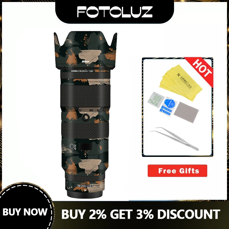 

Z70-200 Lens Skin Camera Wrap Skin Nikon Z 70-200mm f/2.8 VR S Camera Anti-scrach Sticker cover 3M protector film Case