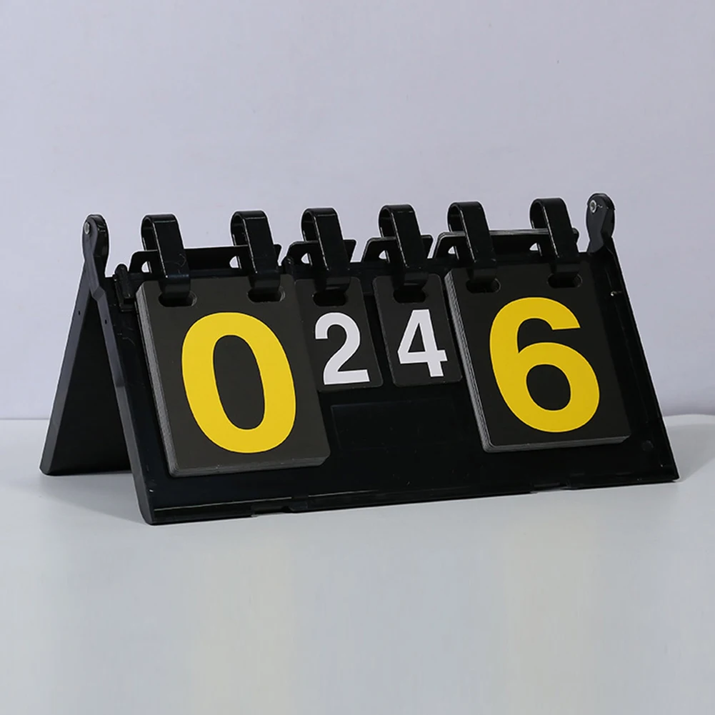 Waterproof Flip Scoreboard for Indoor and Outdoor Sports Easy to Read Dark Gray Numbers Triangular Base Design